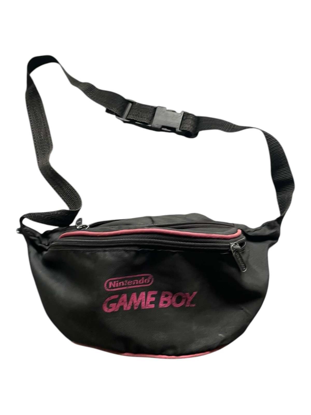 Nintendo 1990s Game Boy Fanny Pack Waist Bag Black Hot Pink Gaming Drip