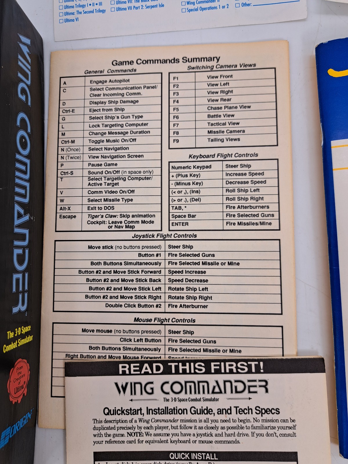Wing Commander 1990 Origin IBM PC 3.5 Floppy Big Box Special Promotional Release