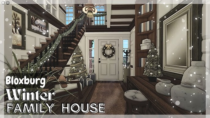 WINTER COLONIAL HOME BLOXBURG.CHECK DESCRIP.FAST BUILDER FOR AFFORDABLE PRICE