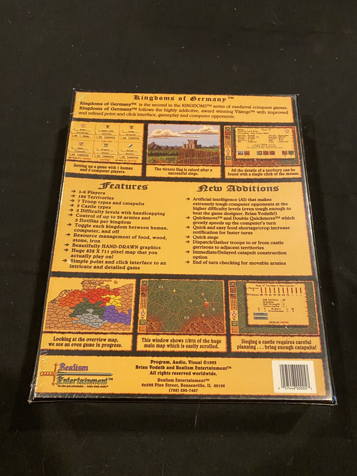 Kingdoms of Germany PC game Brian Vodnik’s Factory Sealed