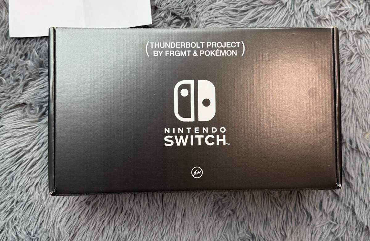 RARE Thunderbolt Project x Fragment x Pokemon Nintendo Switch + includes receipt