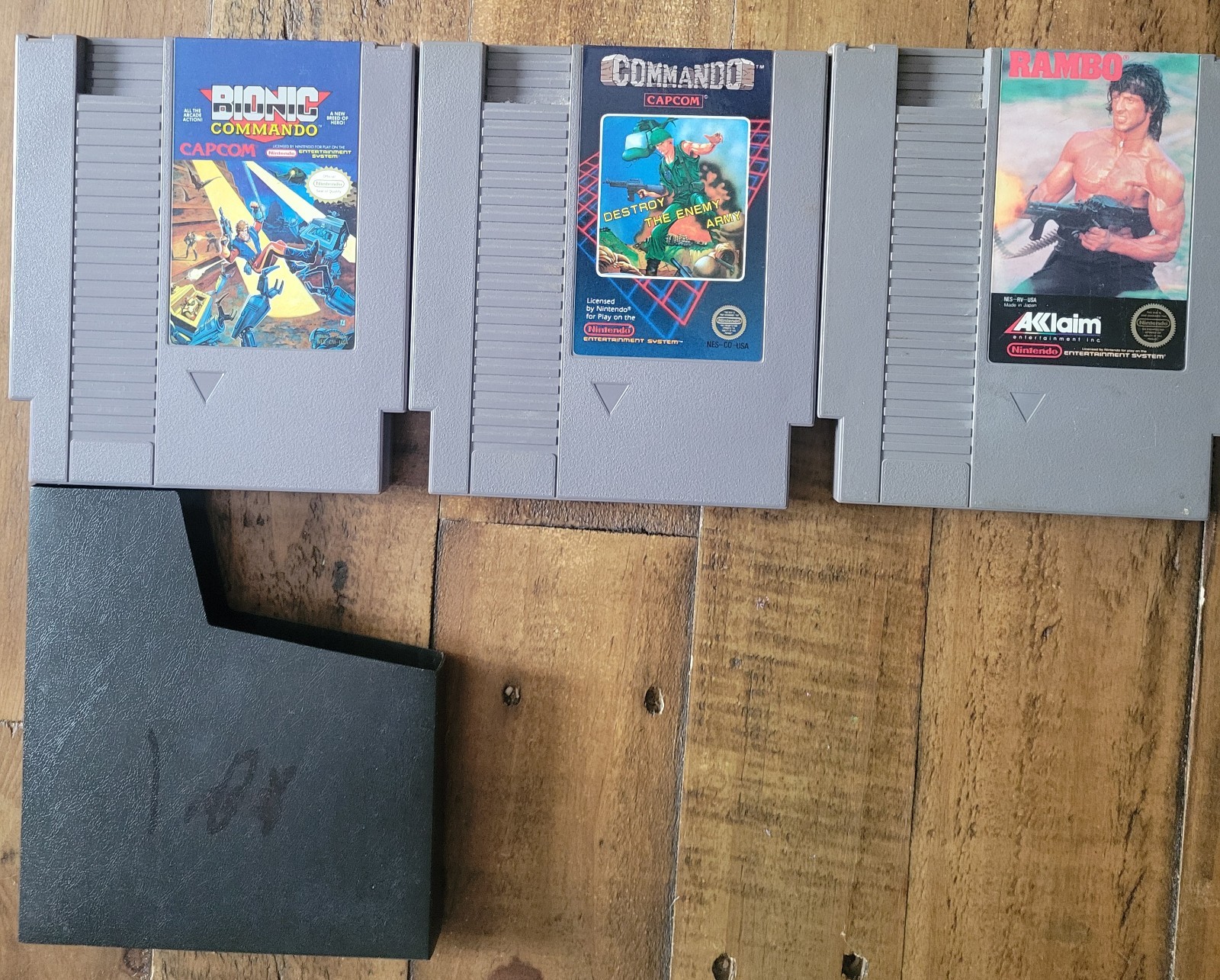 Nintendo NES 3 Game Lot. Bionic Commando, Commando 5 Screw, Rambo *TESTED *