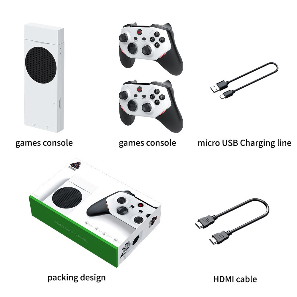 M88 Home Game Console Wireless Dual Controllers 128GB for 3d Games Hd 4K