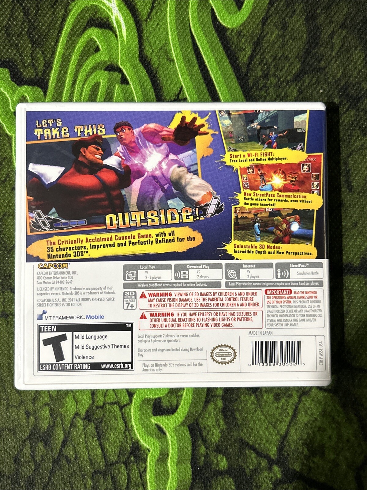Super Street Fighter IV — 3D Edition (Nintendo 3DS, 2011) CIB