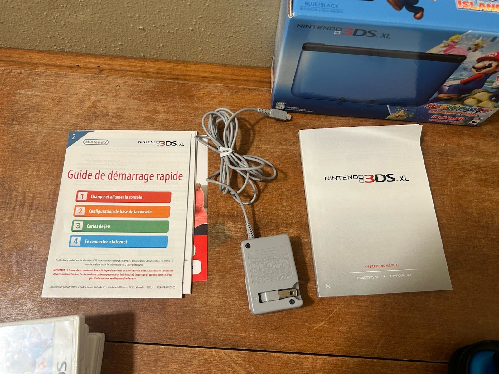 Nintendo 3DS XL Blue/Black Handheld Console Bundle