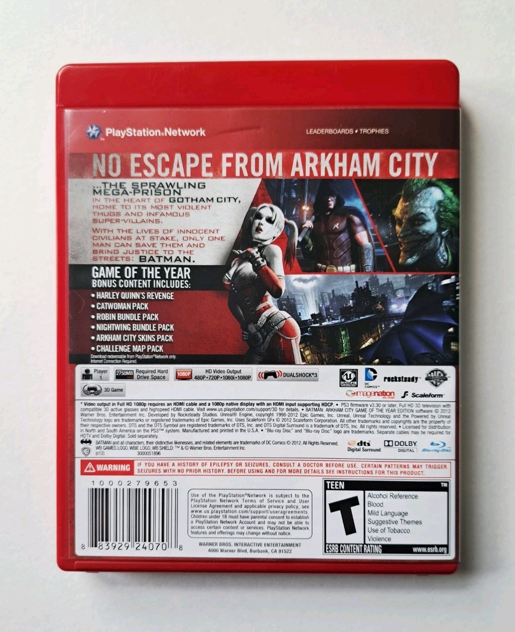 Batman: Arkham Bundle Asylum, City, Origins (Sony PlayStation 3, 2009-2013) CIB