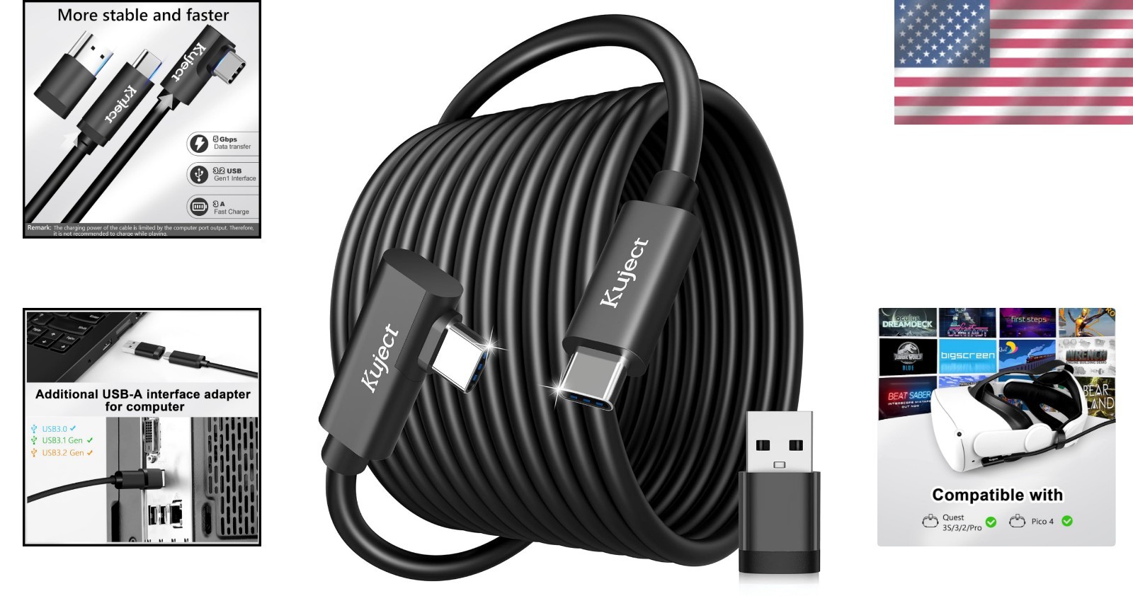 Oculus Quest Link Cable – 16FT High-Speed Data Transfer