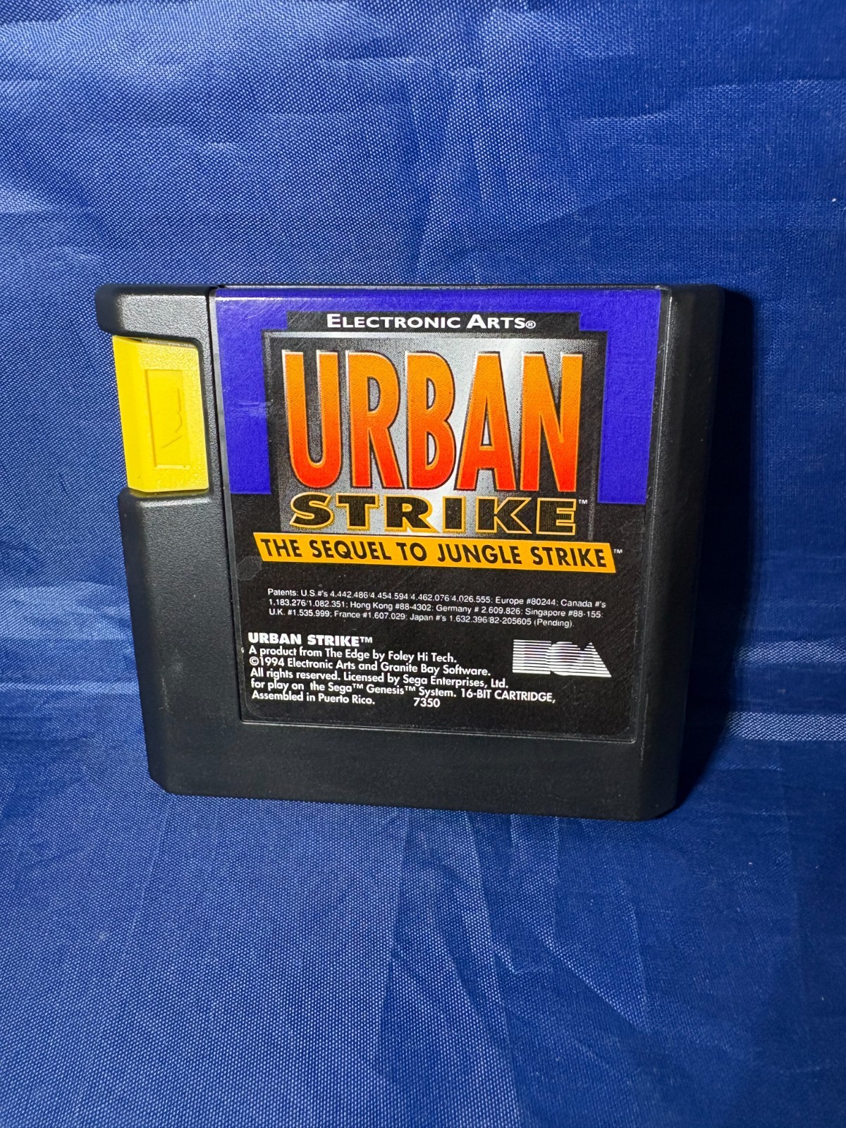 Urban Strike (Sega Genesis, 1994) plastic case and cartridge tested works EA