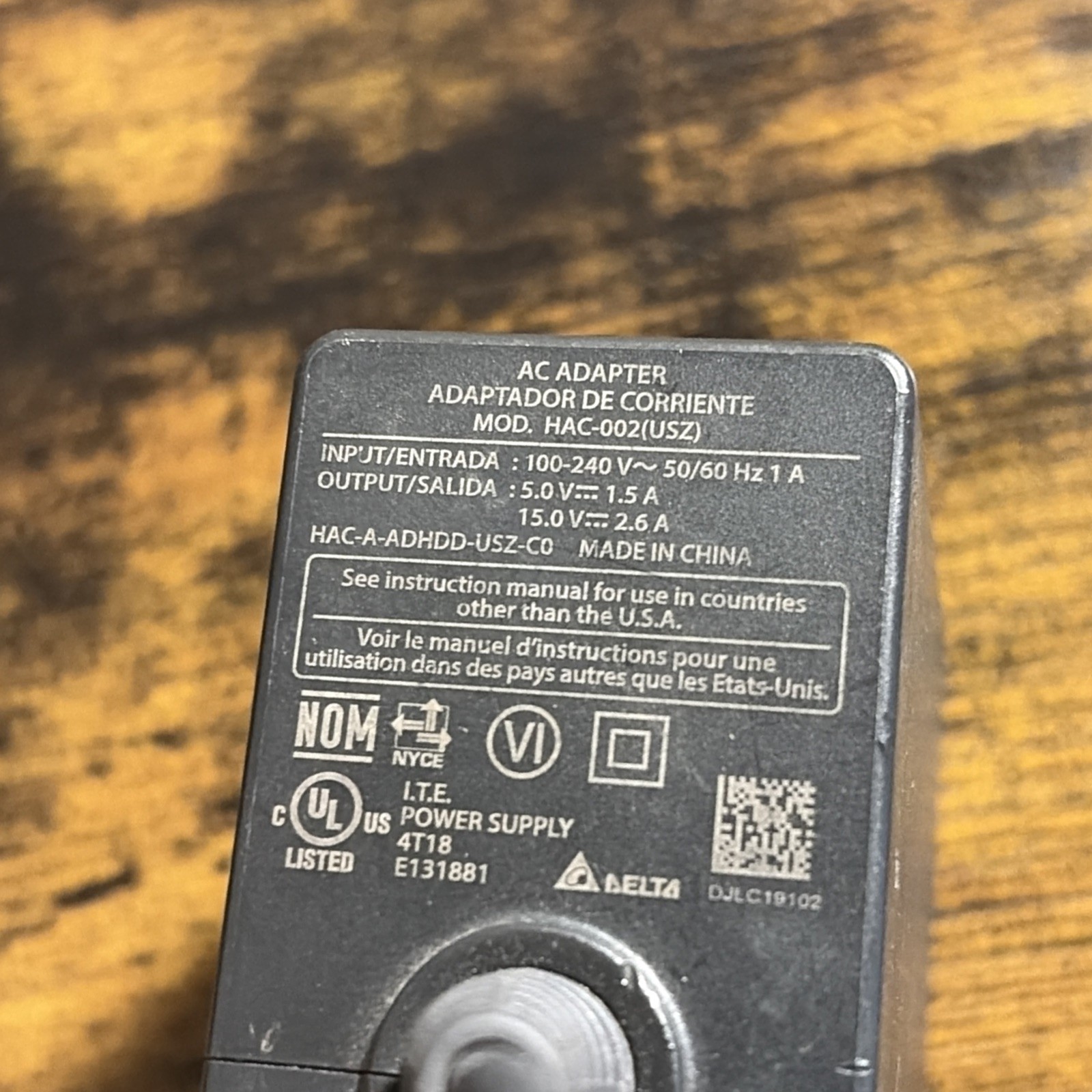 Nintendo Switch OEM AC Adapter Power Supply HAC-002 Charger Genuine Official