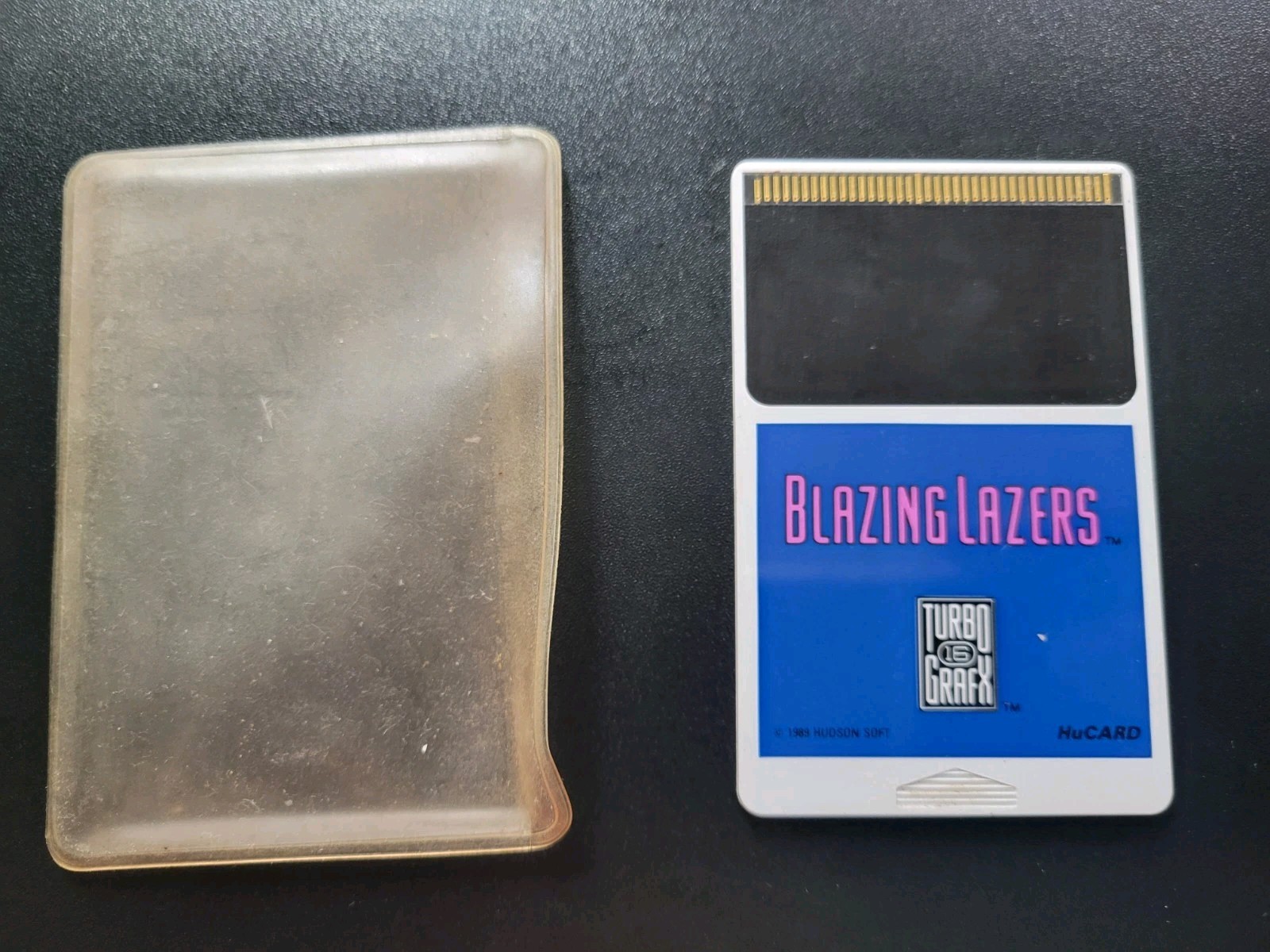 Blazing Lazers TG16 HuCard and Sleeve (TurboGrafx-16, 1989) Tested & Works!