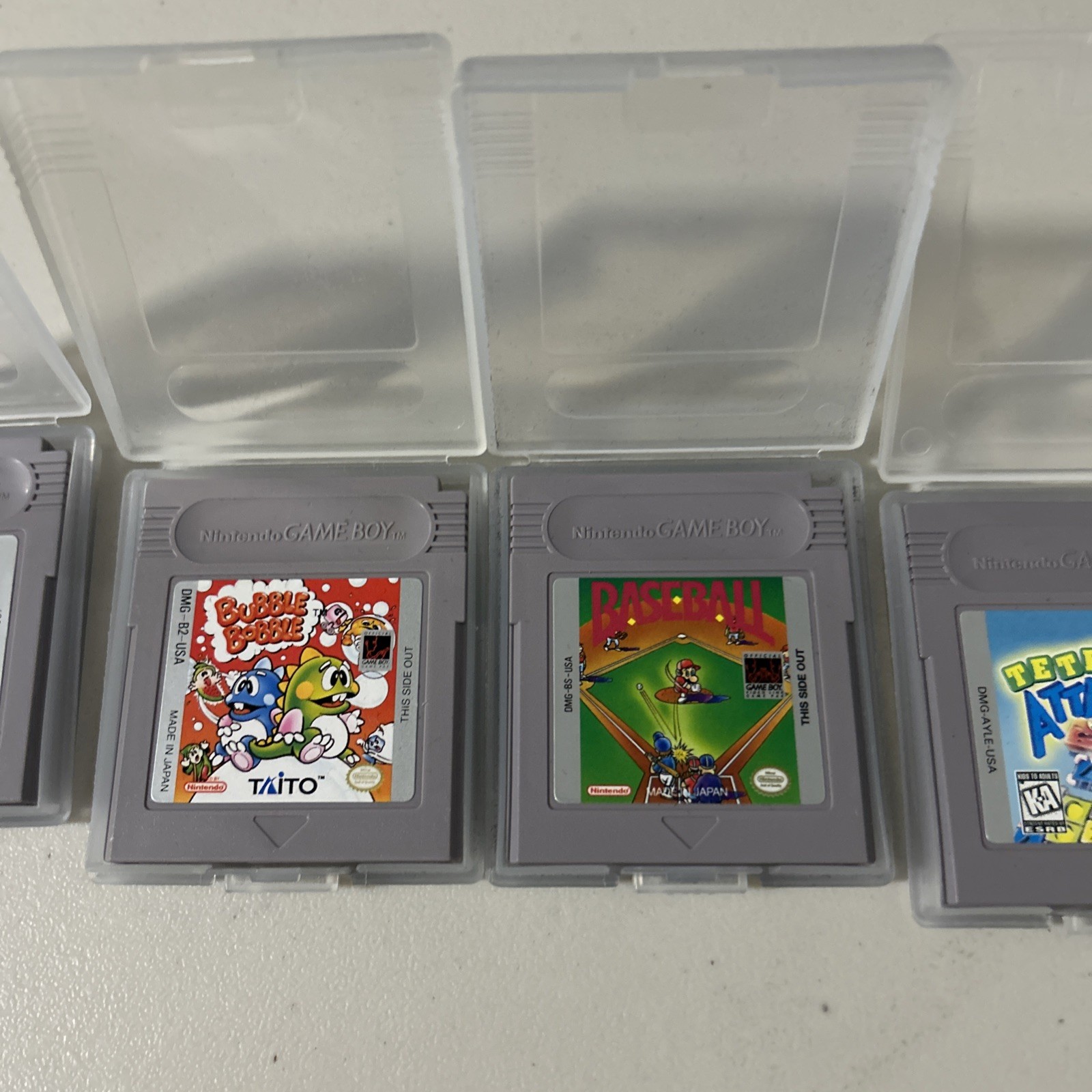 Lot 4 Bubble Bobble Bugs Bunny Baseball Tetris Attack Nintendo GameBoy