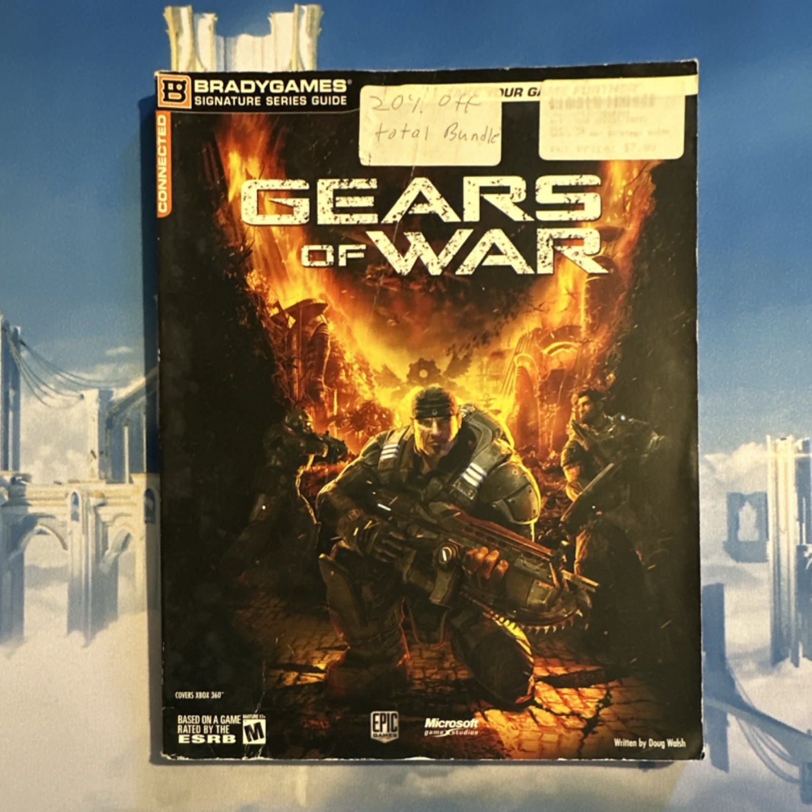BradyGames Gears of War Strategy Guide Marcus Fenix Maps Double-Sided Foldout