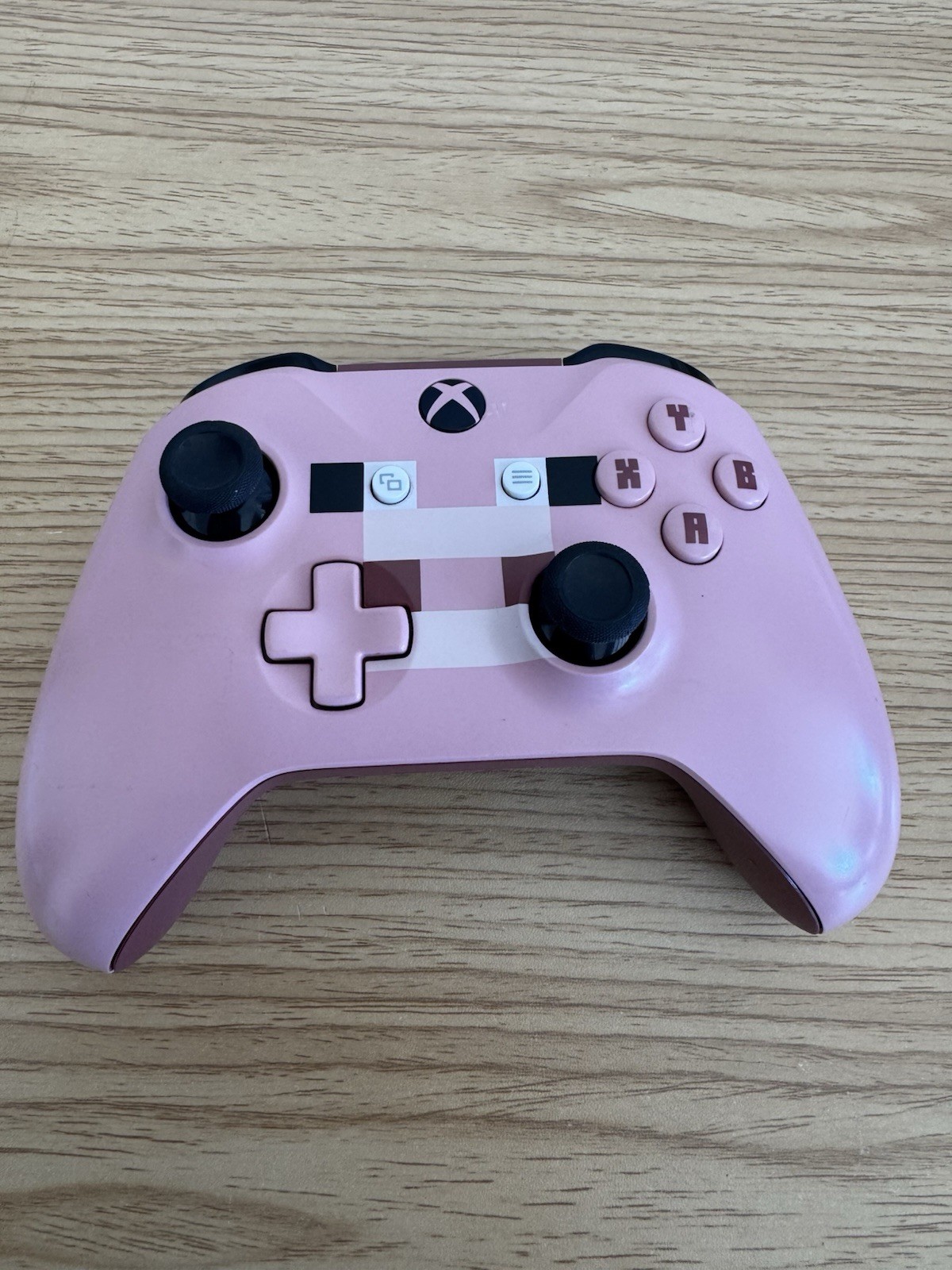 Minecraft Pig Xbox One Controller (MISSING ORIGINAL BACK BATTERY COVER) Working!