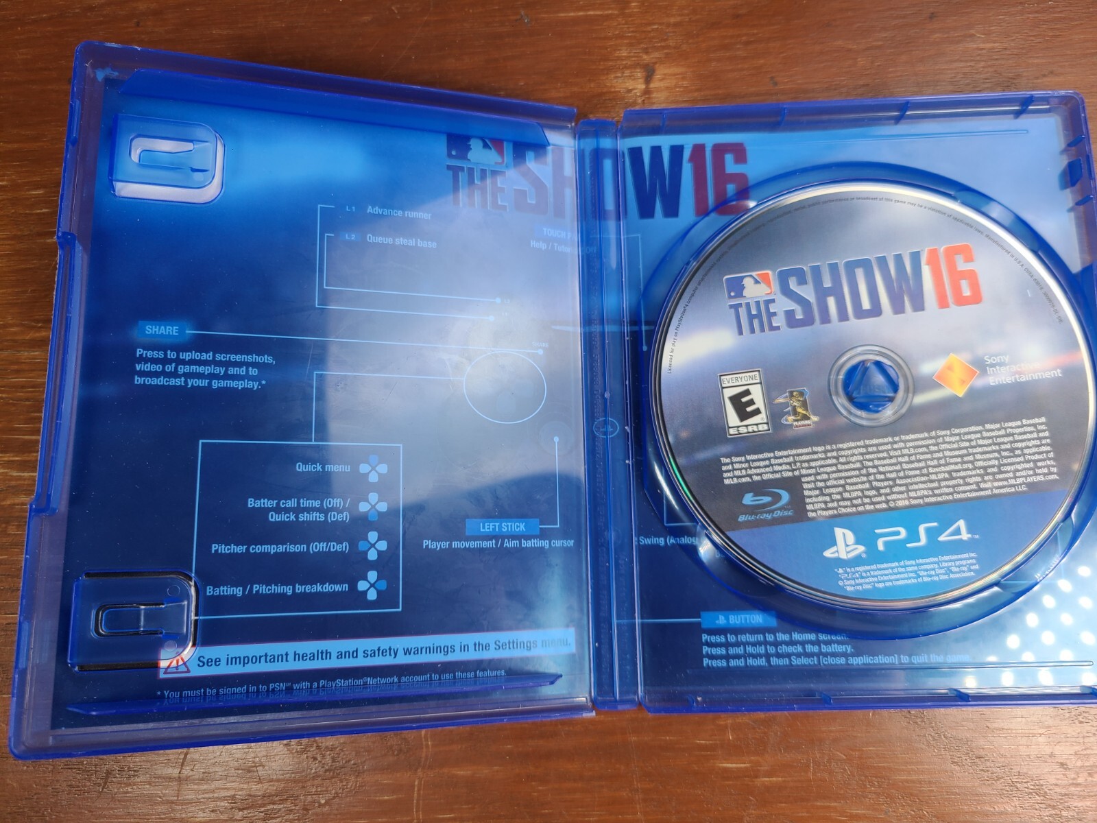 MLB 16 The Show (PlayStation 4 PS4, 2015) Tested + Working