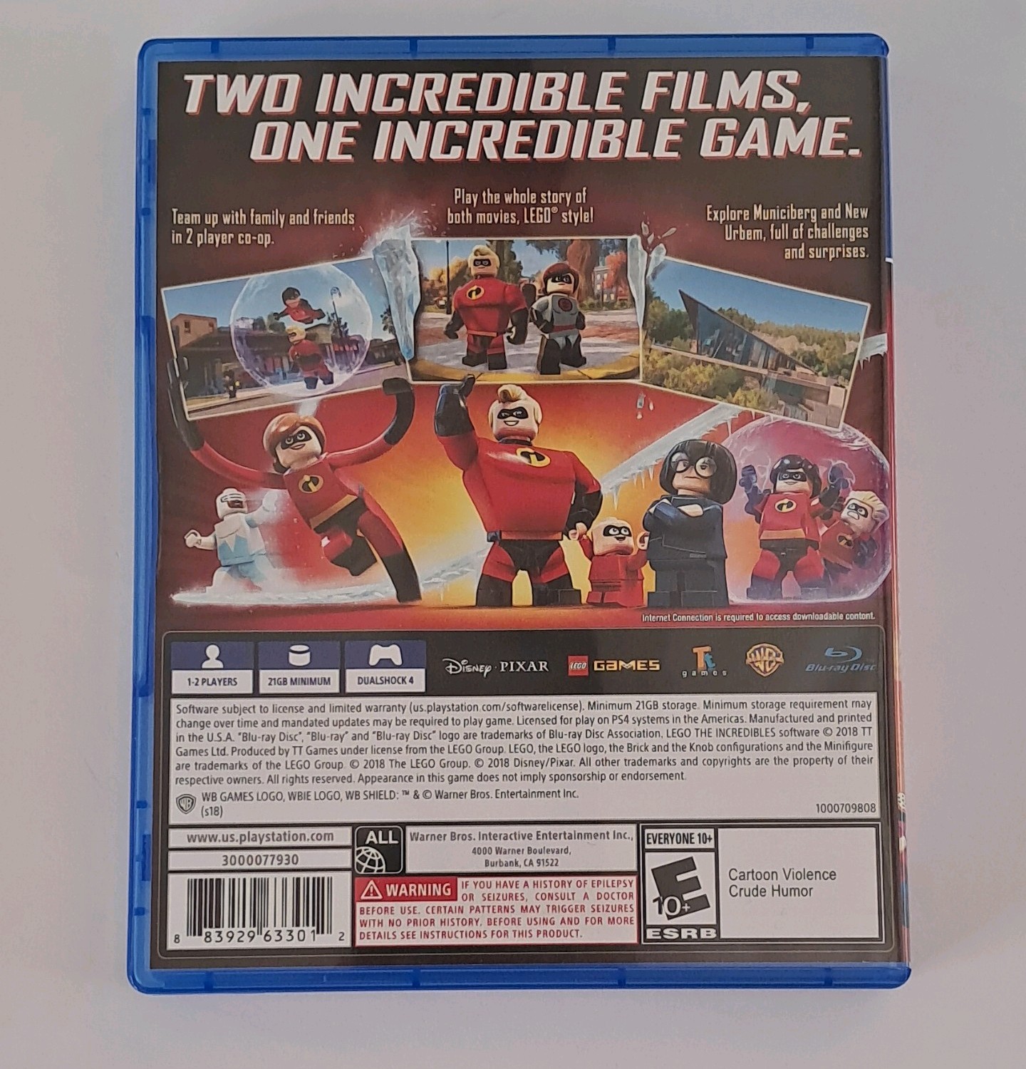 Warner Bros. LEGO The Incredibles PS4 Action/Adventure E10+ NTSC-U/C w/ Case
