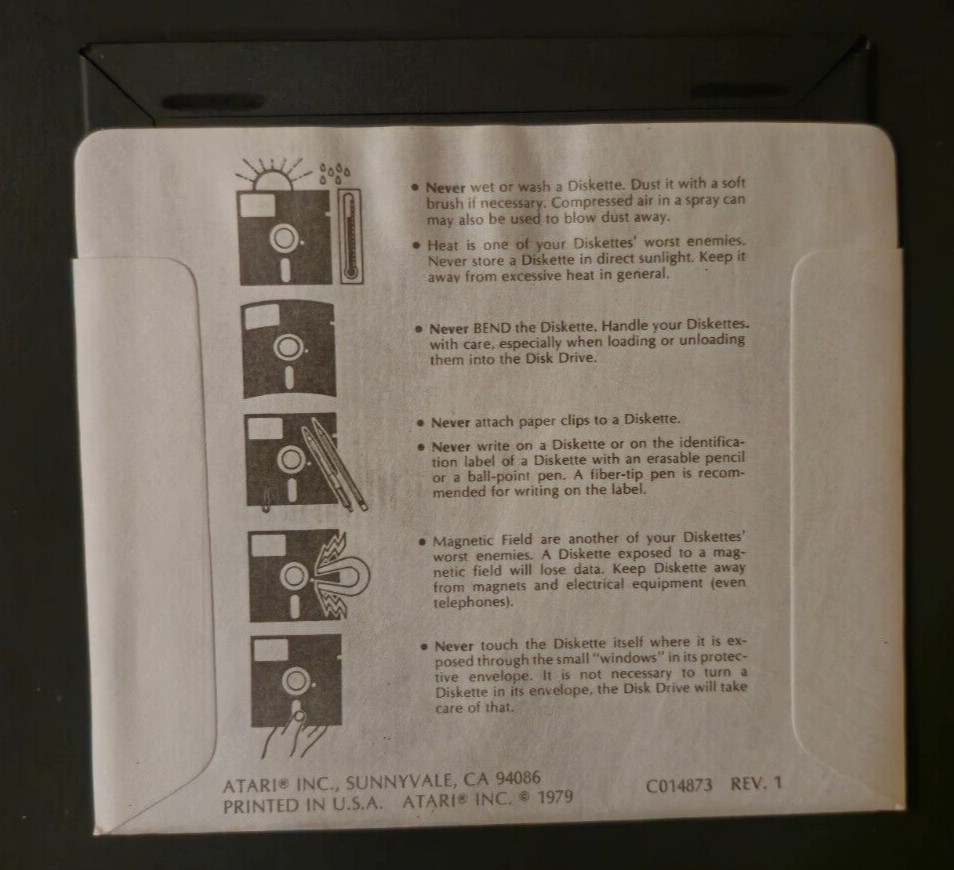 ATARI 400 / 800 – Timewise Productivity Software – Disk + Book – VINTAGE 1982