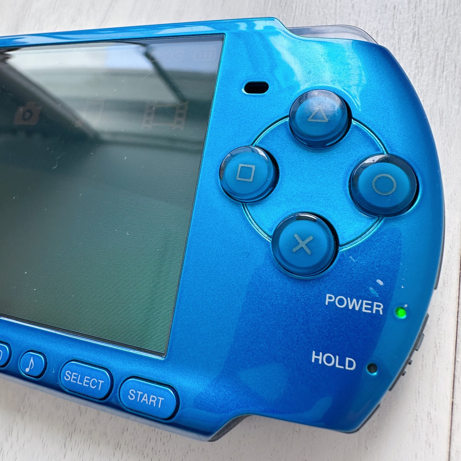 Sony PSP-3000 VIBRANT BLUE console w/ Battery Working