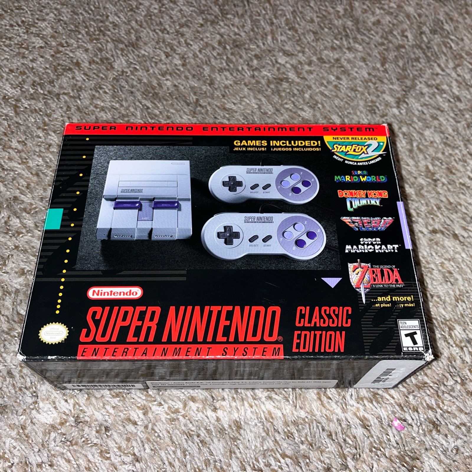 Used Genuine Super Nintendo Entertainment SNES Classic Edition 200 Games Mini