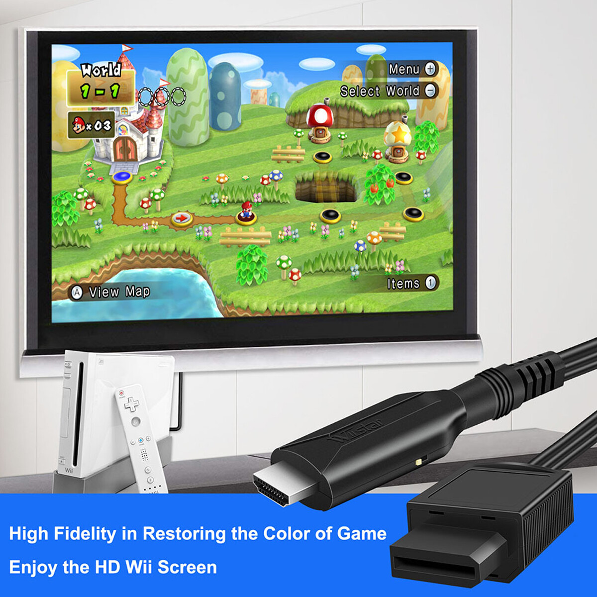 WII to HDMI Cable Converter Full HD 1080P WII to HDMI Wii 2 HDMI Converter_NEW