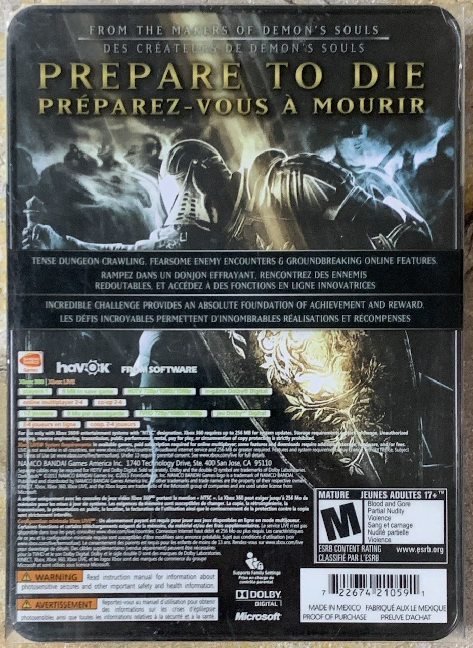 Dark Souls Limited Edition Steelbook & Artbook – Microsoft Xbox 360