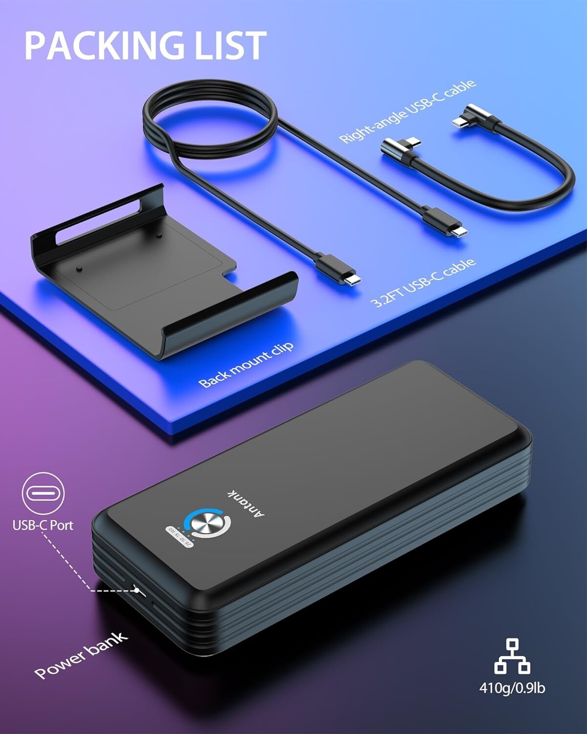 Steam Deck 20000mAh Magnetic Power Bank battery PACK 45W PD 3.0 Fast Charging