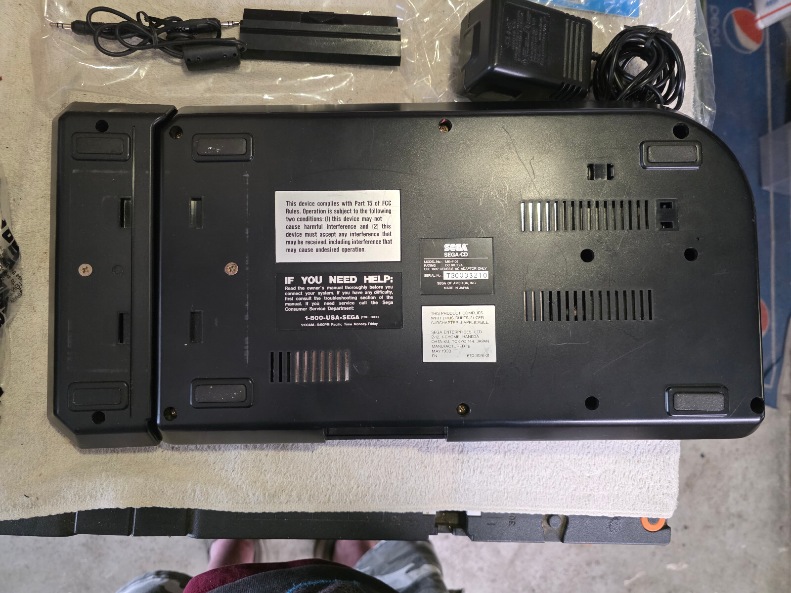 Sega CD Model 2 Console w/Genesis 2 Console w/Sewar Shark-CIB PLUS! VGC! TESTED!