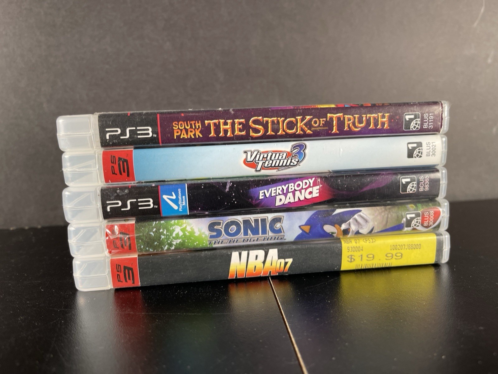 PS3 Game Lot x 5 South Park Tennis NBA 07 Sonic Everybody Dance