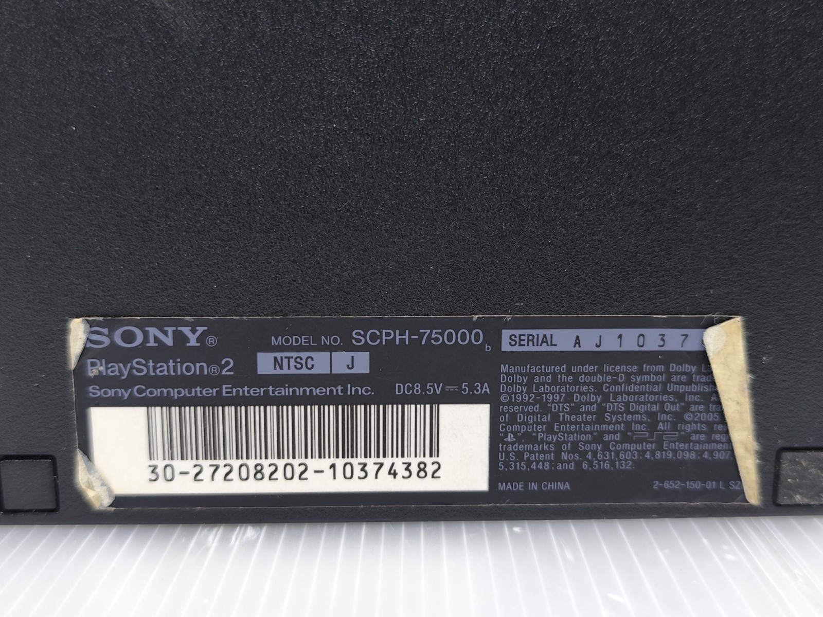 “Region Free” SONY Playstation2 PS2 Slim Console SCPH-75000 Charcoal Black w/box