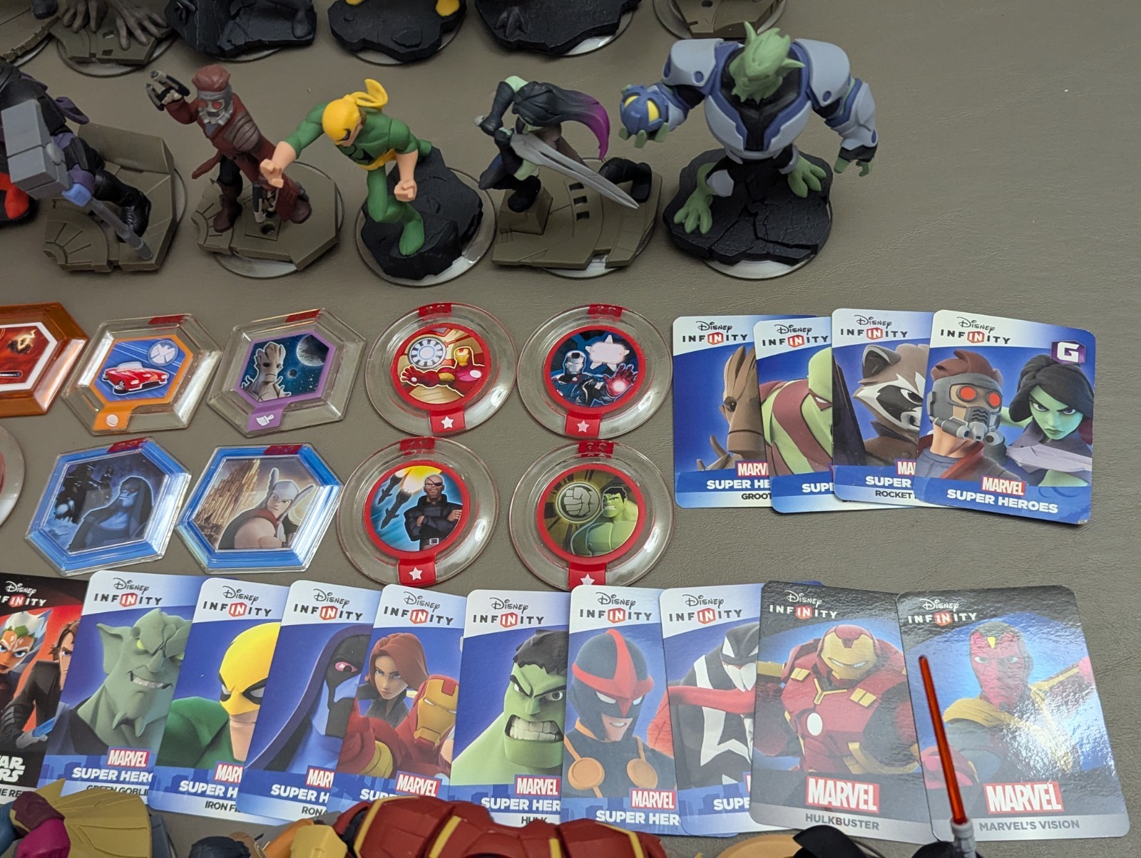 Huge Disney Infinity 2.0 & 3.0 Lot PS4 Game, Portal, 38 Figures, 14 Discs, Cards
