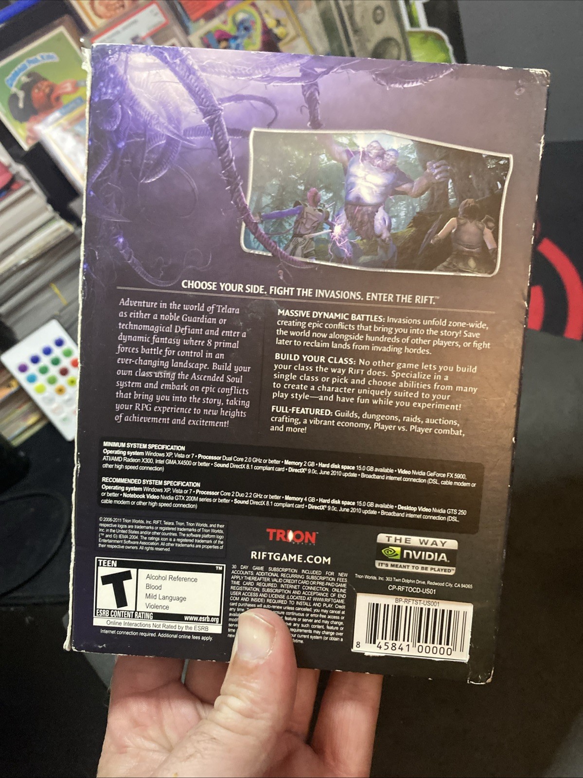 Rift PC DVD-ROM Video Game 2011 Software with Poster Trion role playing CIB