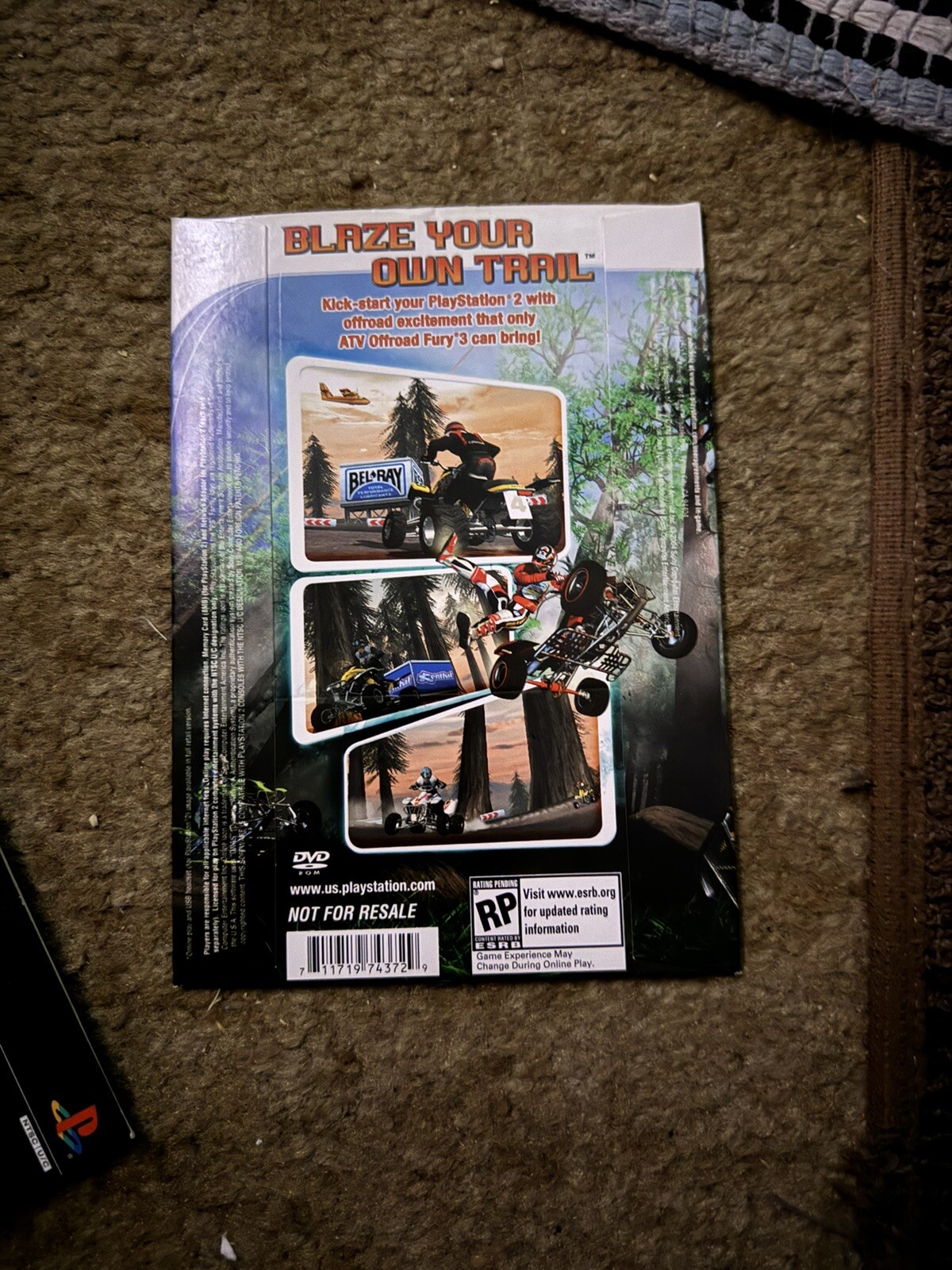 Playstation 2 ATV 3: Off Road Fury Demo Disc Rating Pending Sony Computer