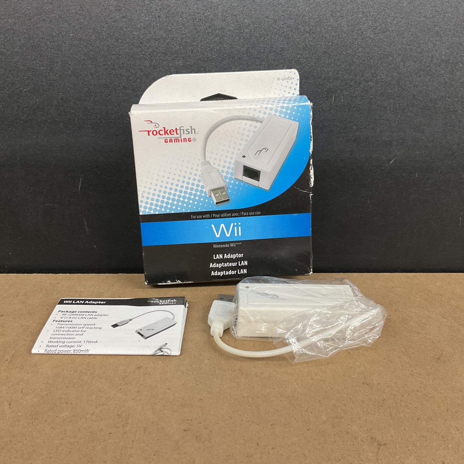 Rocketfish Gaming Nintendo Wii Network USB LAN Adapter