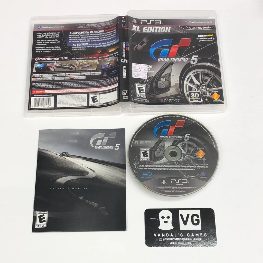 Ps3 – Gran Turismo 5 XL Edition No $20 DLC Sony PlayStation 3 Complete #111