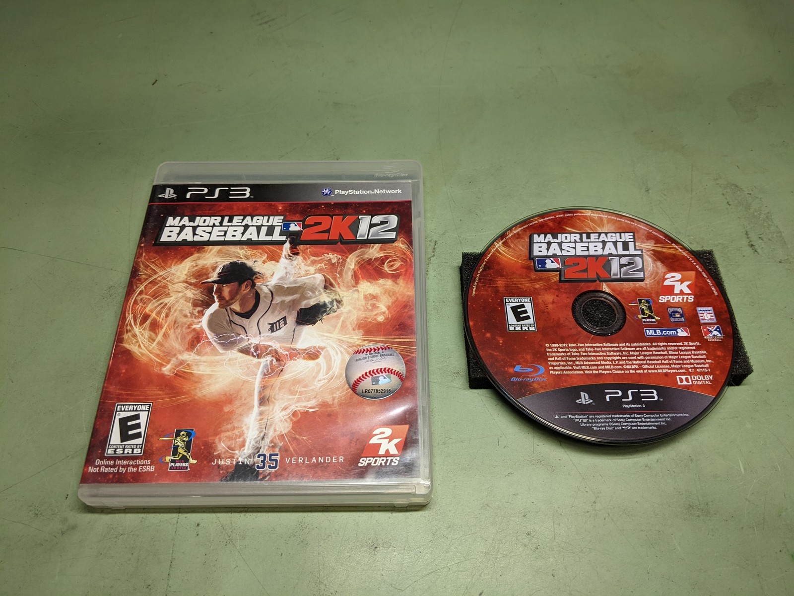 Major League Baseball 2K12 Sony PlayStation 3 Disk and Case