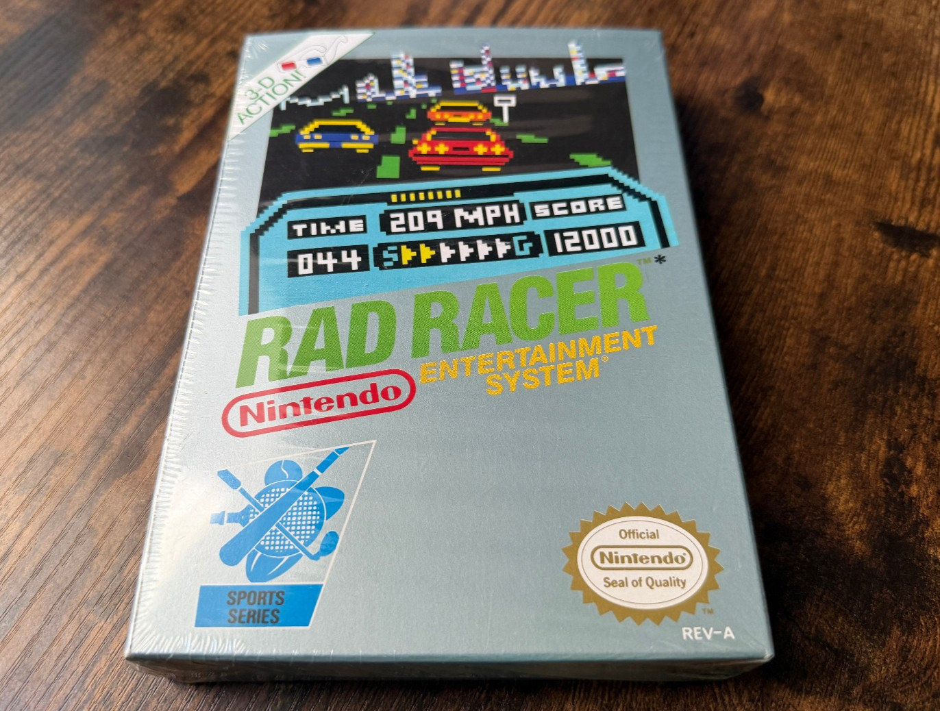 oval seal Rad Racer complete in box nintendo nes w/ 3D Glasses factory MINT