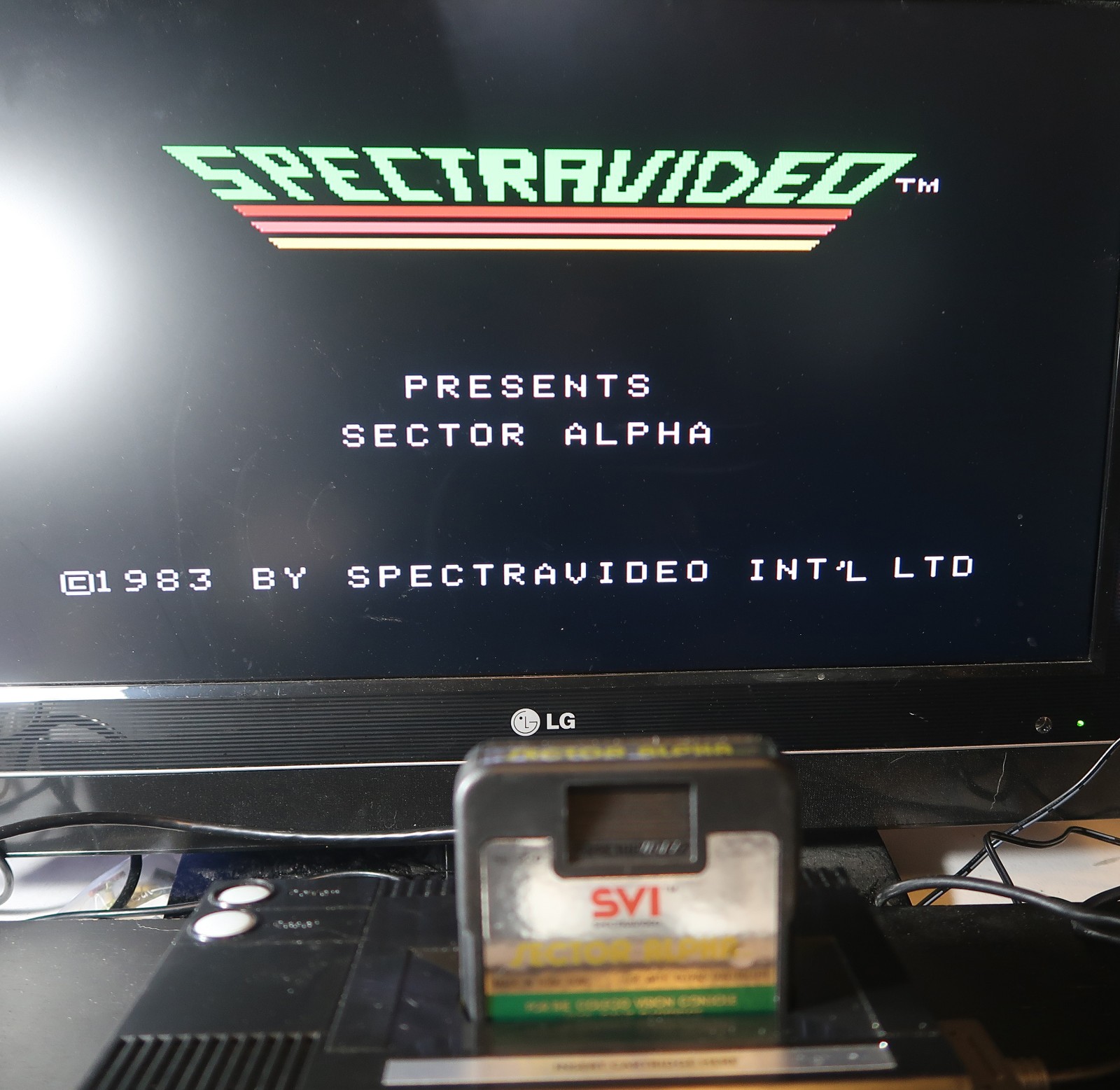 ColecoVision: SECTOR ALPHA Cartridge & Manual – Tested & WORKS – Very NICE Label