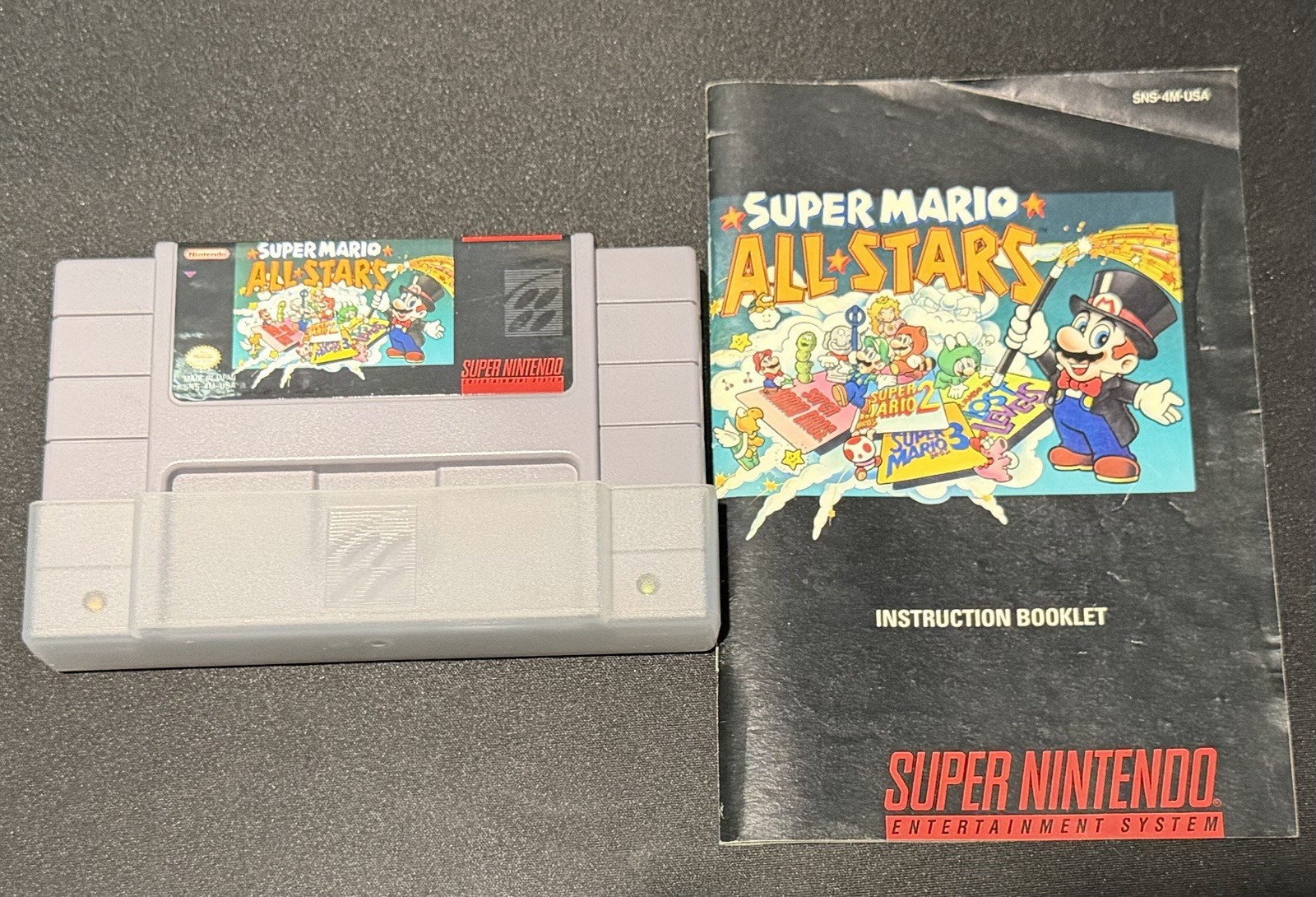 Super Mario All-Stars (Nintendo SNES) Authentic Cartridge | Tested w/Manual