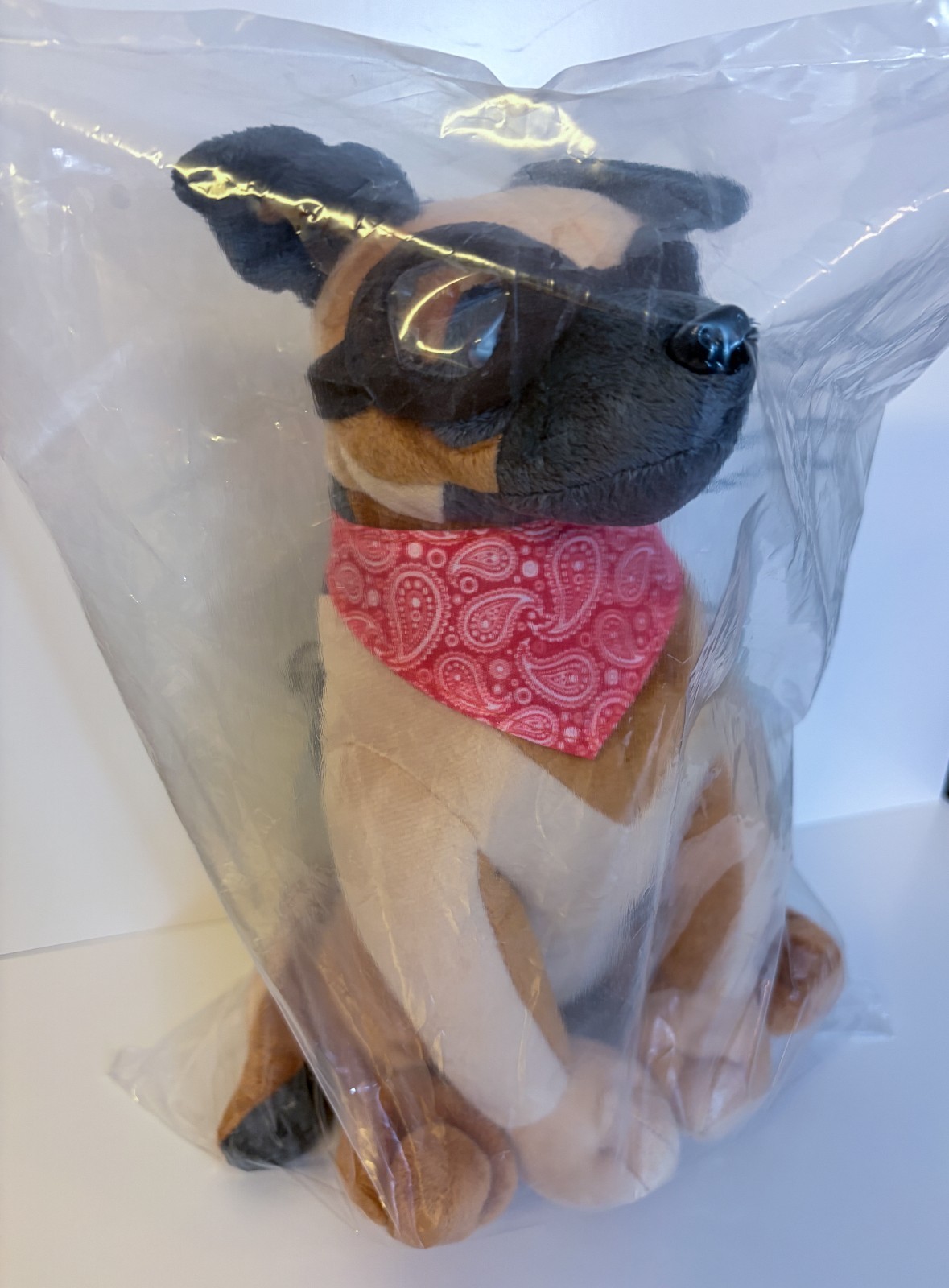 Fallout 4 Dogmeat Plush Stuffed Animal Bethesda Dog Bandana & Goggles