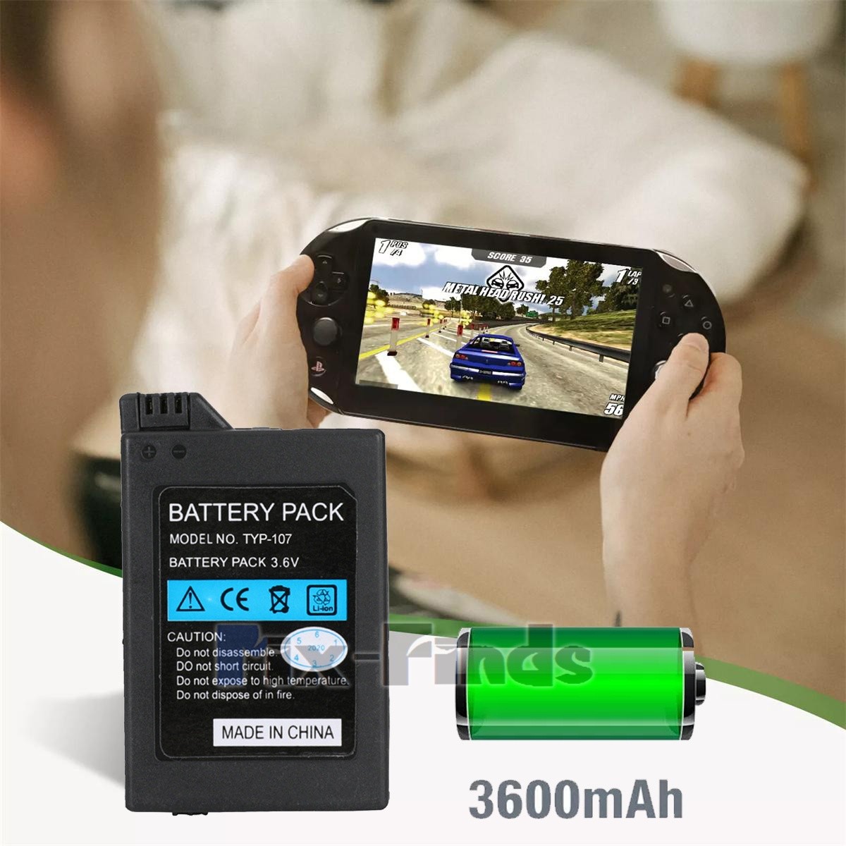 LOT Rechargeable 3600mah Replacement Battery for Sony PSP Slim 2000/3000+Charger