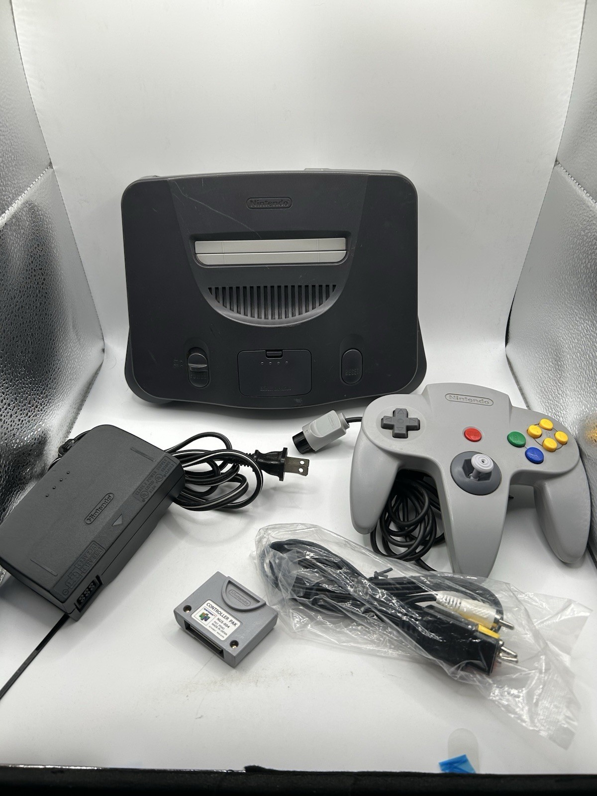 N64 Nintendo 64 Console System Bundle W/ Controller Cables Tested NUS-001
