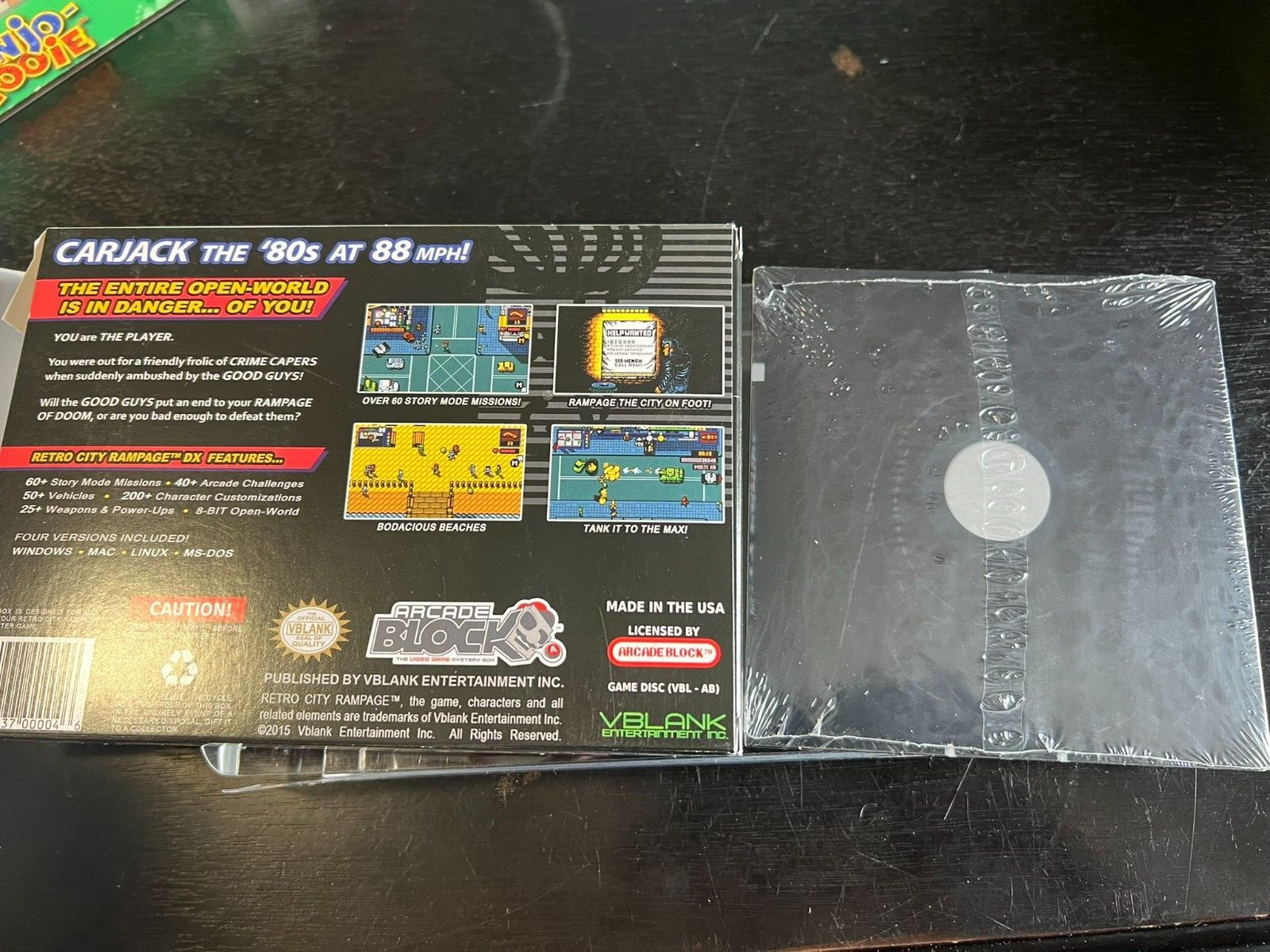 RETRO CITY RAMPAGE DX PC opened box sealed Disc (retro Collection) 2015