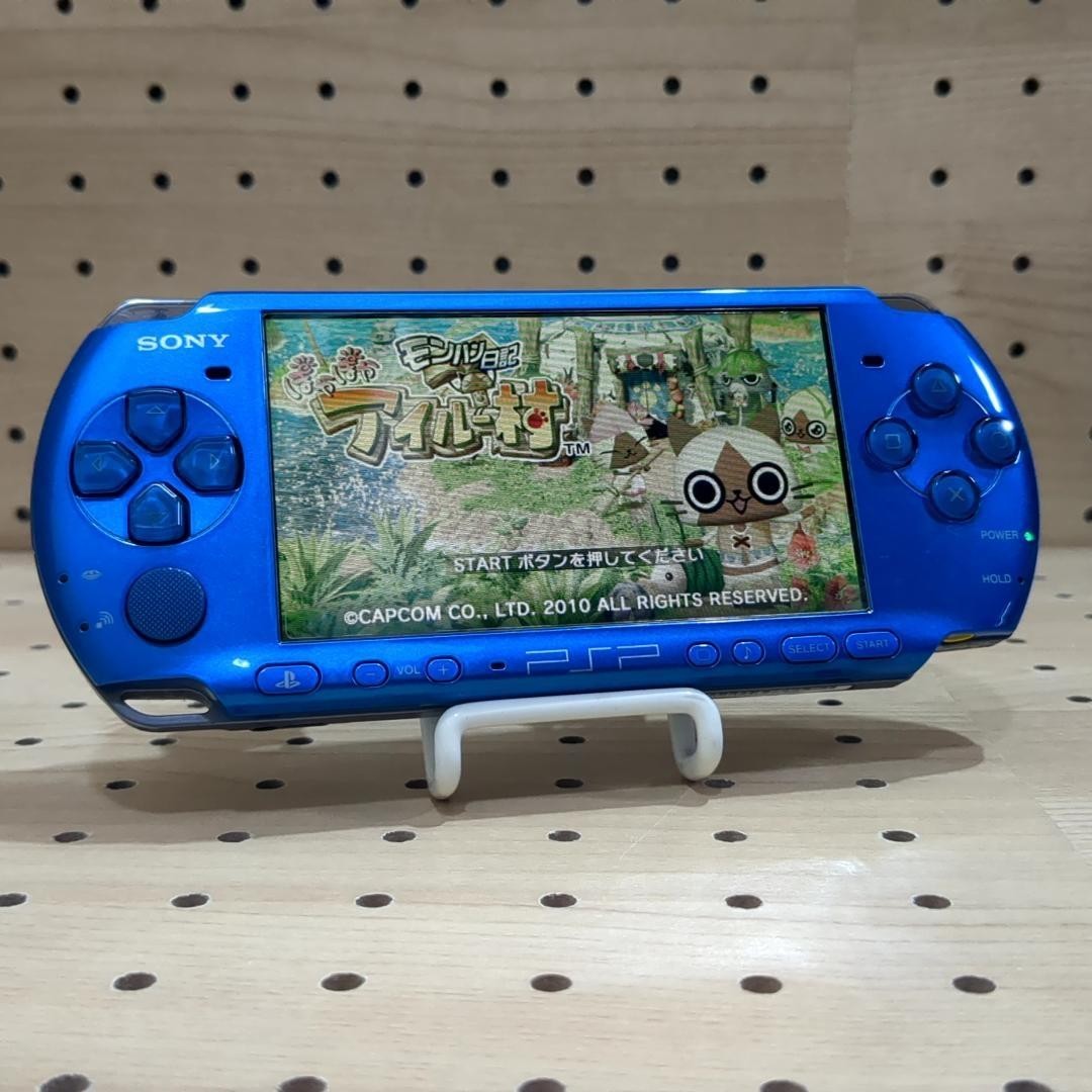 USED Sony PSP‑3000 Vibrant Blue Handheld Console PSP3000VB – Tested Working