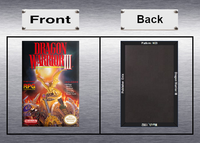 Dragon Warrior 1, 2, 3, 4 Video Game Box Art *NES* High Quality Magnet