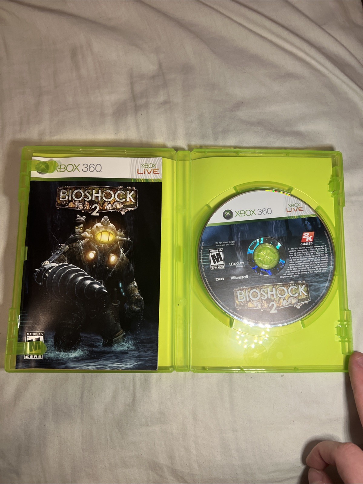 Bioshock 2 (Microsoft Xbox 360) w/Manual Tested Good Cond