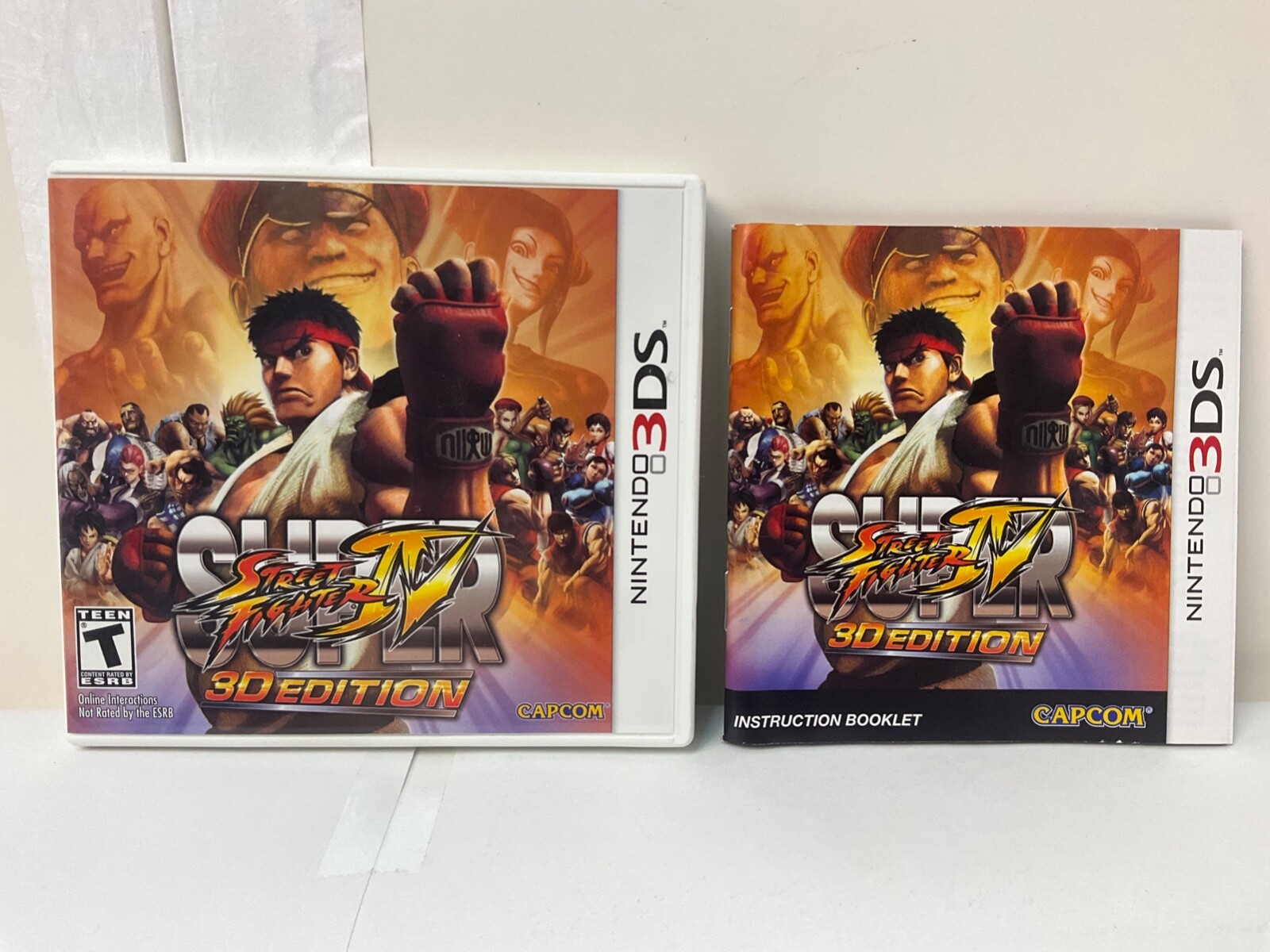 Manual & Case Only** Super Street Fighter IV 3D Edition Nintendo 3DS Replacement