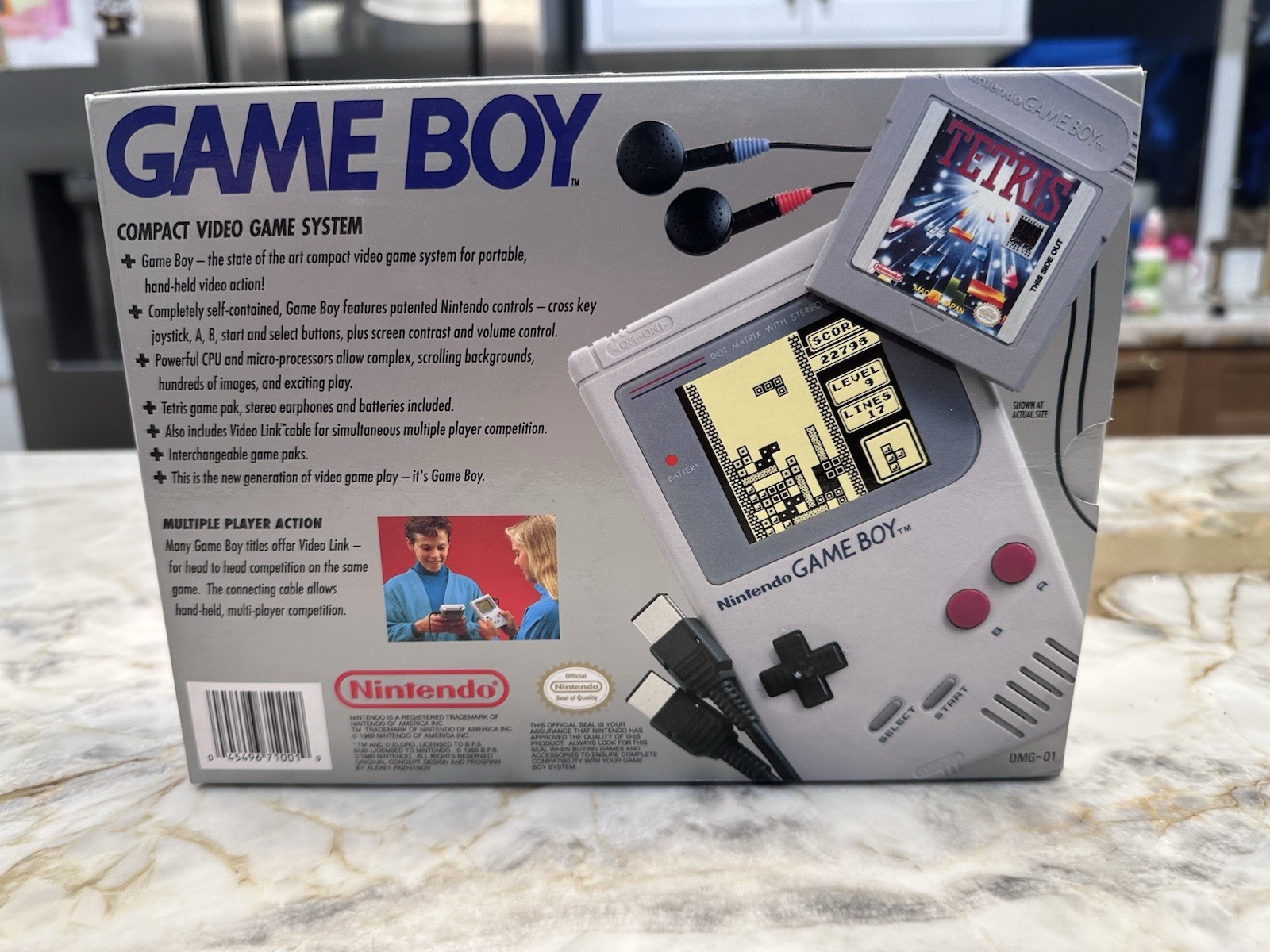 Nintendo Game Boy DMG-01 Console System Complete In Box CIB 1989