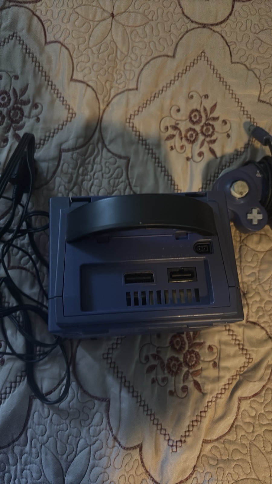 Nintendo GameCube DOL-001 Purple/Gray Console Bundle w/ Controller, Cables