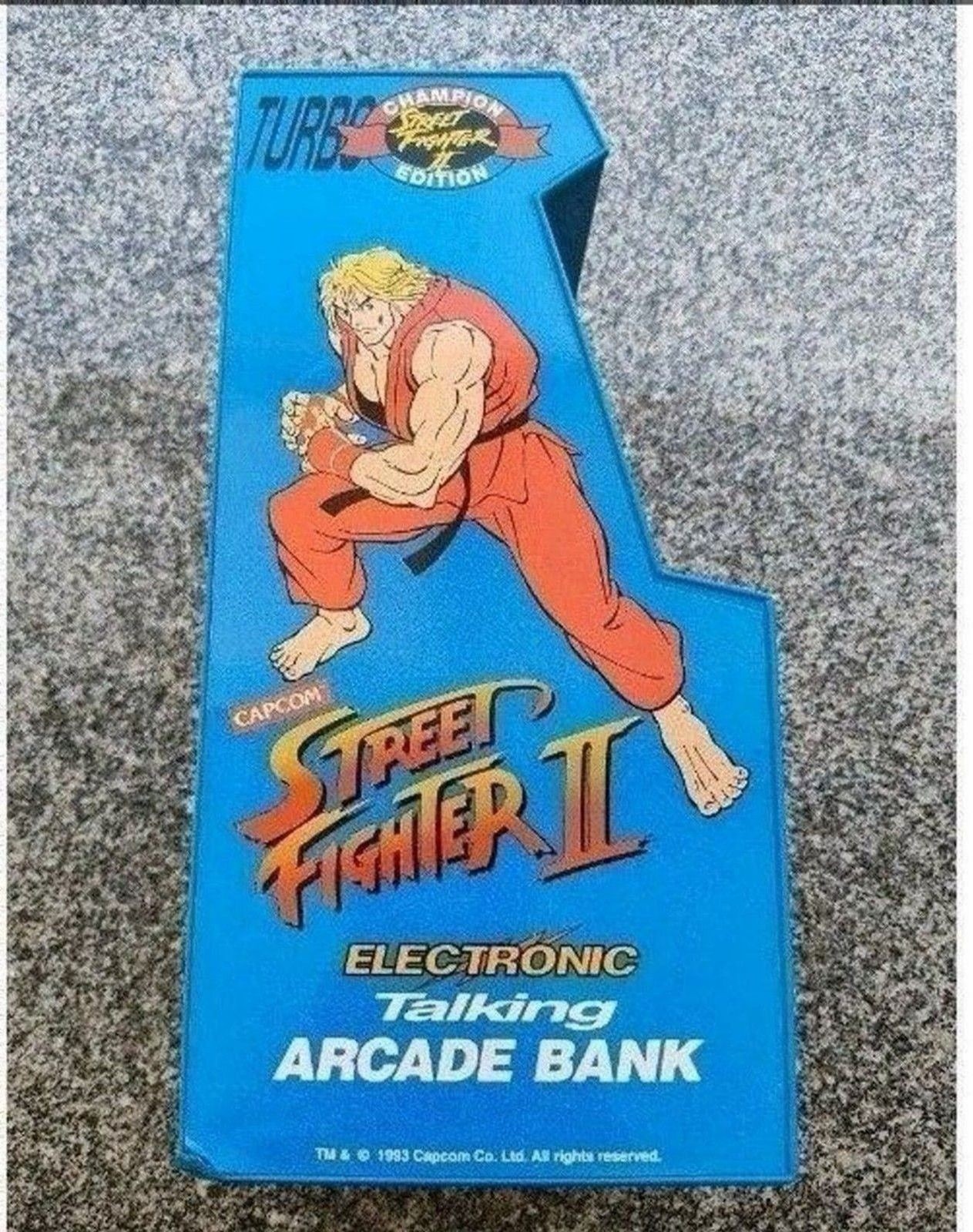 Street Fighter II Turbo Electronic Talking 10″ Arcade Bank 1993 Capcom