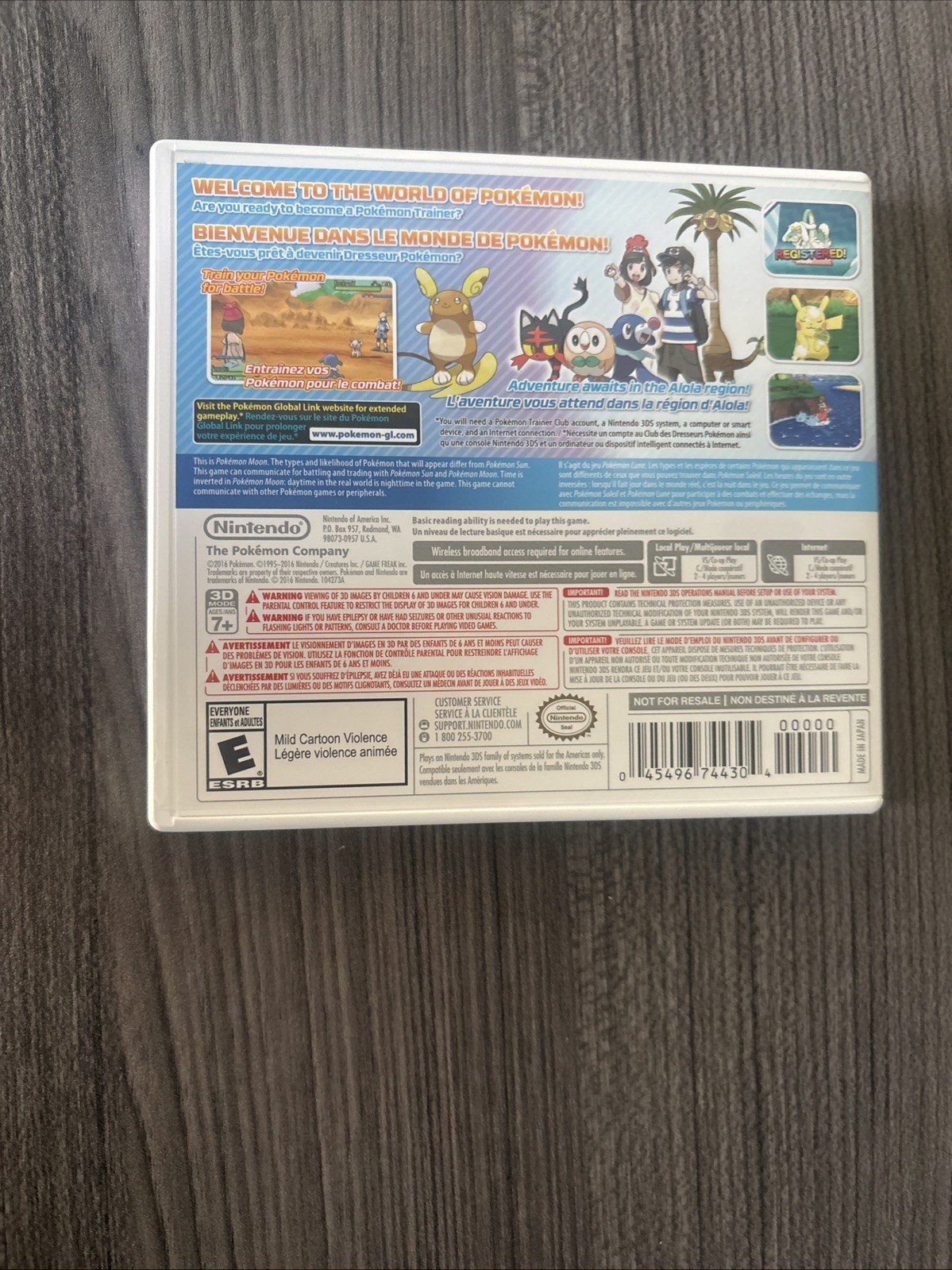 Pokémon Moon Nintendo 3DS With Case