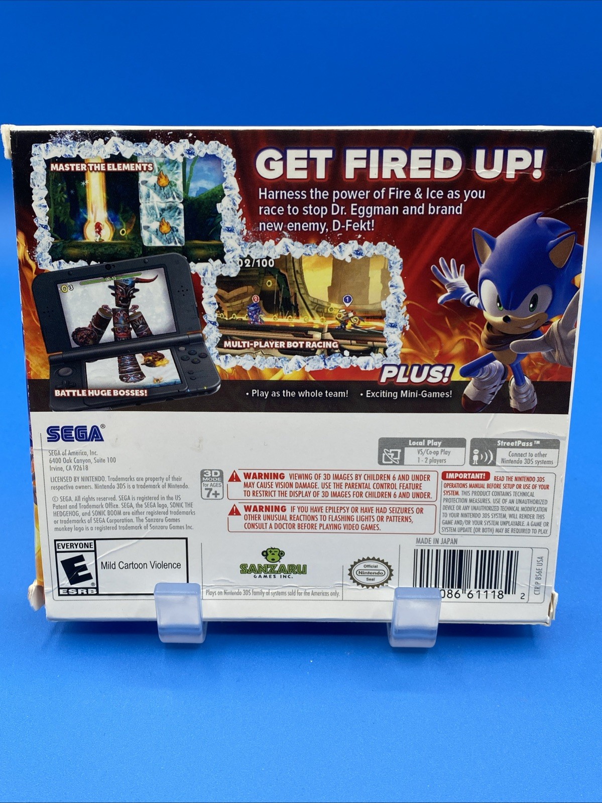 Sonic Boom: Fire & Ice (Nintendo 3DS, 2016) Complete. (WITH BONUS DVD) Tested